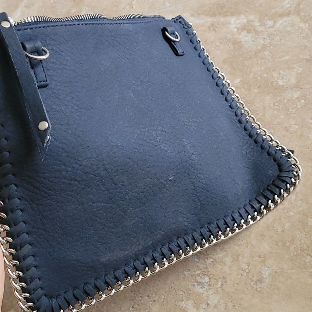 *NEW* Chico's Black & Silver Jubilee Fringe Crossbody Clutch - Picture 10 of 10